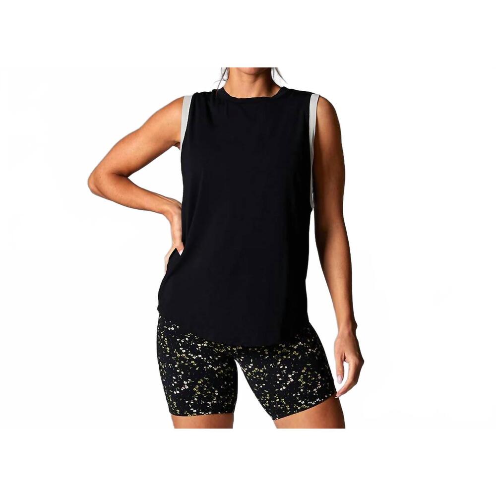 NEW TAVI high neck muscle tank in ebony coconut